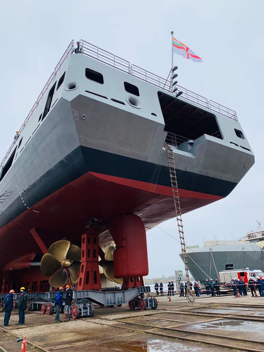 indiannavy's tweet image. Fitted with #stateofart weapon &amp;amp; sensors, the ship is true testimony to long standing #IndoRussia Military Technical Cooperation. 

#Tushil is a Sanskrit word meaning Protector Shield (2/2).

#BridgesofFriendship