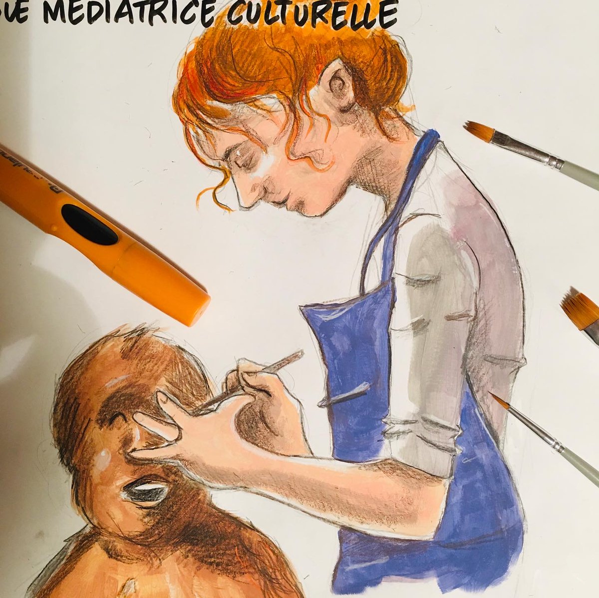 BertrandLefebv3's tweet photo. Je continue une fresque sur le genre au néolithique que je n’ai pas terminée, faute de temps. 4 ateliers de formation à couvrir en même temps pour 4 fresques  sur 2x2h c’est extrêmement chaud😅.Challenge accepté et relevé! #facilitationgraphique #graphicfacilitation #illustration https://t.co/rfce4whcWh