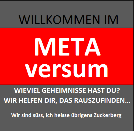 Aus FACEBOOK wird #Meta bzw. #Metaverse 
META klingt ähnlich wie MEGA, das 
UNIVERSUM ist dabei auch nicht mehr weit weg.
Ein Universum an DATEN, ja das wird ES sein...
ICH bin dabei...😀