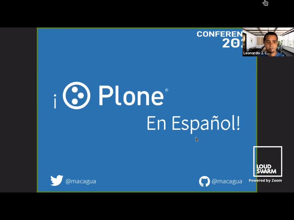 macagua's tweet image. Gracias @ploneconf y la fundación @plone por la oportunidad de hablar del #Español en el proyecto #plone 1era charla en la #ploneconf2021 estuve eufórico todo el día, no lo podía creer. La grabación, estará disponible el próximo mes en el canal #YouTube 2021.ploneconf.org/schedule/plone…