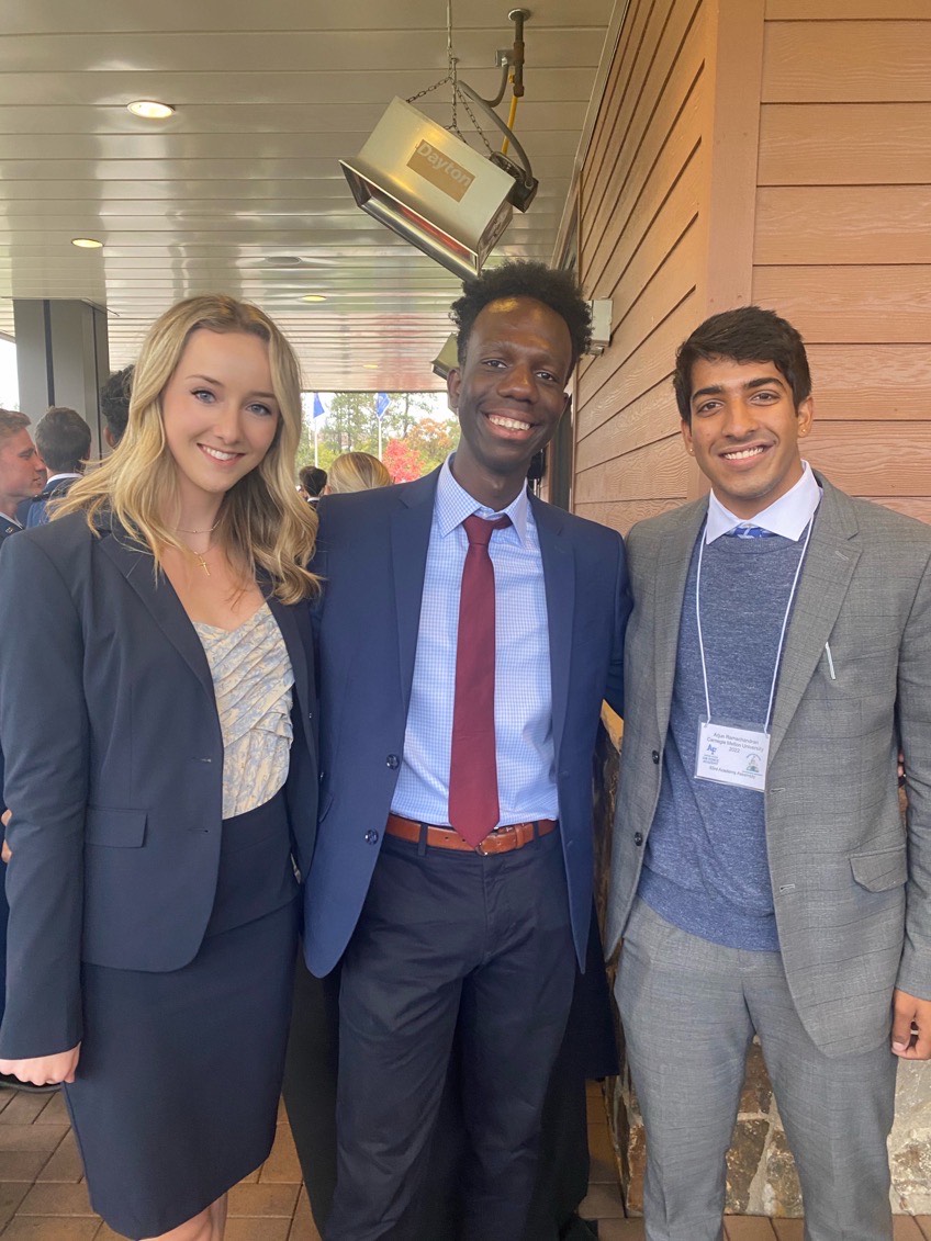 cmist_cmu's tweet photo. Audrey Pederson, Arjun Ramachandran, and Sam Abodo recently participated in the @AF_Academy Assembly, an annual conference sponsored by @Columbia University's American Assembly.

#carnegiemellon https://t.co/9J2Mp5sS5Q