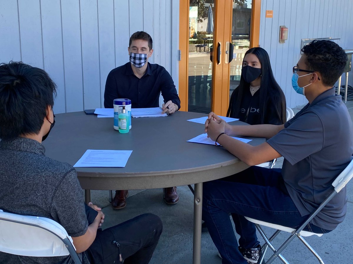 Big day for freshmen! Polished resumes in hand, they interviewed with three different professionals and talked about their #strengths, interests, and goals. #CareerReadiness #WeArePUSD