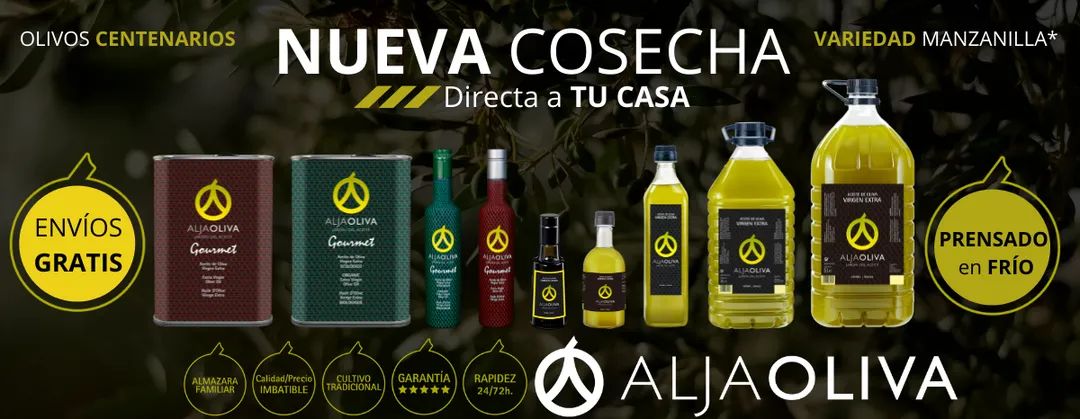 AljaOliva's tweet photo. 🌿AljaOliva® es, sin duda, su tienda de aceite de oliva virgen extra online de confianza. 𝐀𝐥𝐣𝐚𝐎𝐥𝐢𝐯𝐚 𝐞𝐬 𝐠𝐚𝐫𝐚𝐧𝐭í𝐚 𝐝𝐞 𝐜𝐚𝐥𝐢𝐝𝐚𝐝 para un #AceitedeOliva Virgen Extra elaborado al completo en el corazón del Aljarafe sevillano 💚 
https://t.co/LxUzLxAhdU https://t.co/ynOdZZTR8V