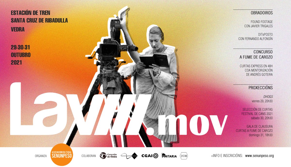 📹⚡ Comezamos! ⚡📹

Por diante temos tres días cheos de formación audiovisual, creatividade, talento e cinema galego

Go! 💛 Go! 💛 Go!💛