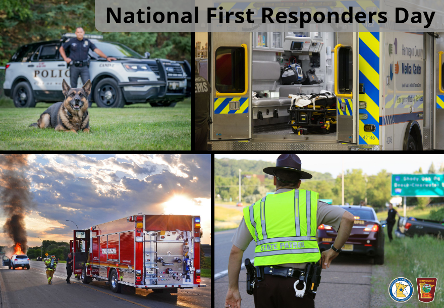 Thank you to all of our fellow first responders. We work with some of the best in the country! Proud to serve alongside you all, including our fire, law enforcement, EMS and 911 dispatcher partners. #FirstRespondersDay