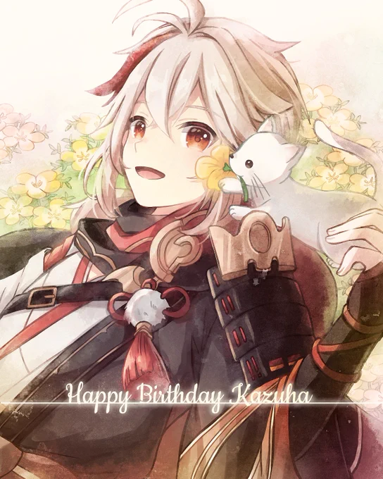 万葉くんおめでとう😄🎉
#楓原万葉生誕祭2021
#原神 #kazuha 