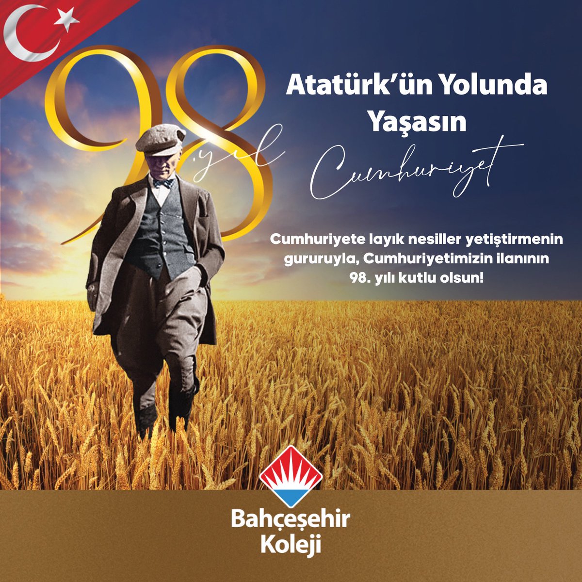 Cumhuriyete layık nesiller yetiştirmenin gururuyla, Cumhuriyetimizin ilanının 98. yılını kutluyoruz.🇹🇷🇹🇷 #BahçeşehirKoleji #29EkimCumhuriyetBayramı