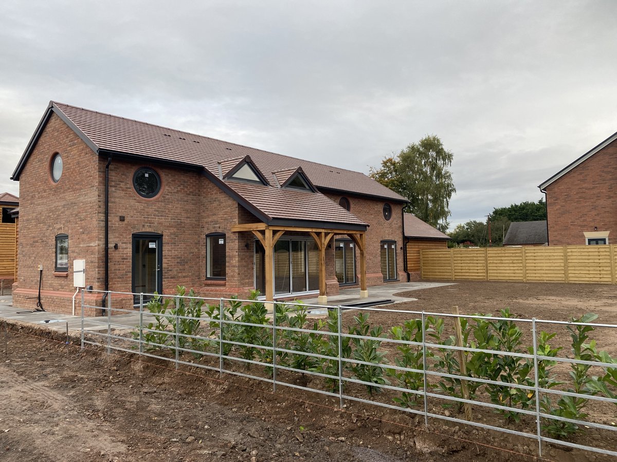 TimberKSolution's tweet photo. Here's one of the latest projects to be completed we were involved in here at Timber Kit Solutions Ltd of 13 homes. These photos are of plot 4 on a site at Eaton upon Tern in Shropshire. This home is approximately 2700sq ft and the timber frames were supplied and installed by us. https://t.co/0P7W3LJknL