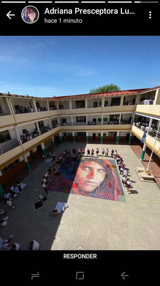 LA NIÑA AFGANA, arte con tapitas. Grand bourg, Malvinas Argentinas