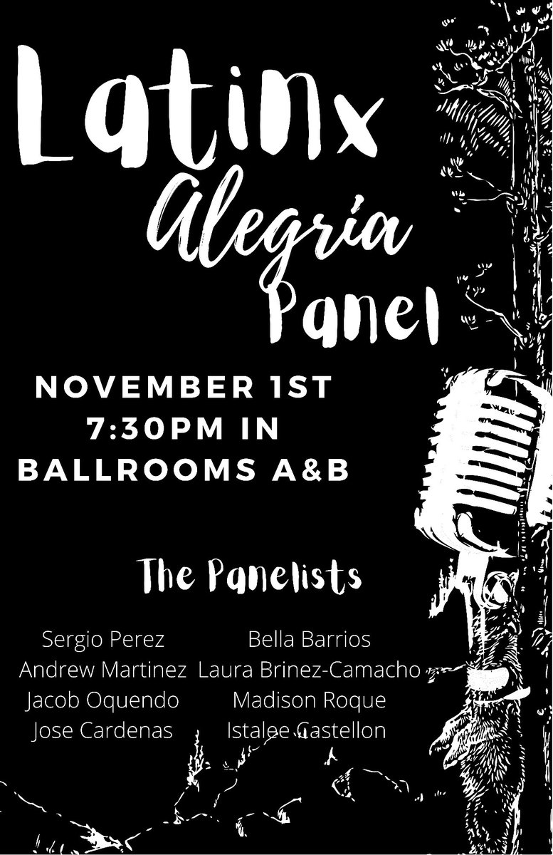join us THIS Monday, November 1st as we host a panel for what Latin joy means for our Latin students here on campus!