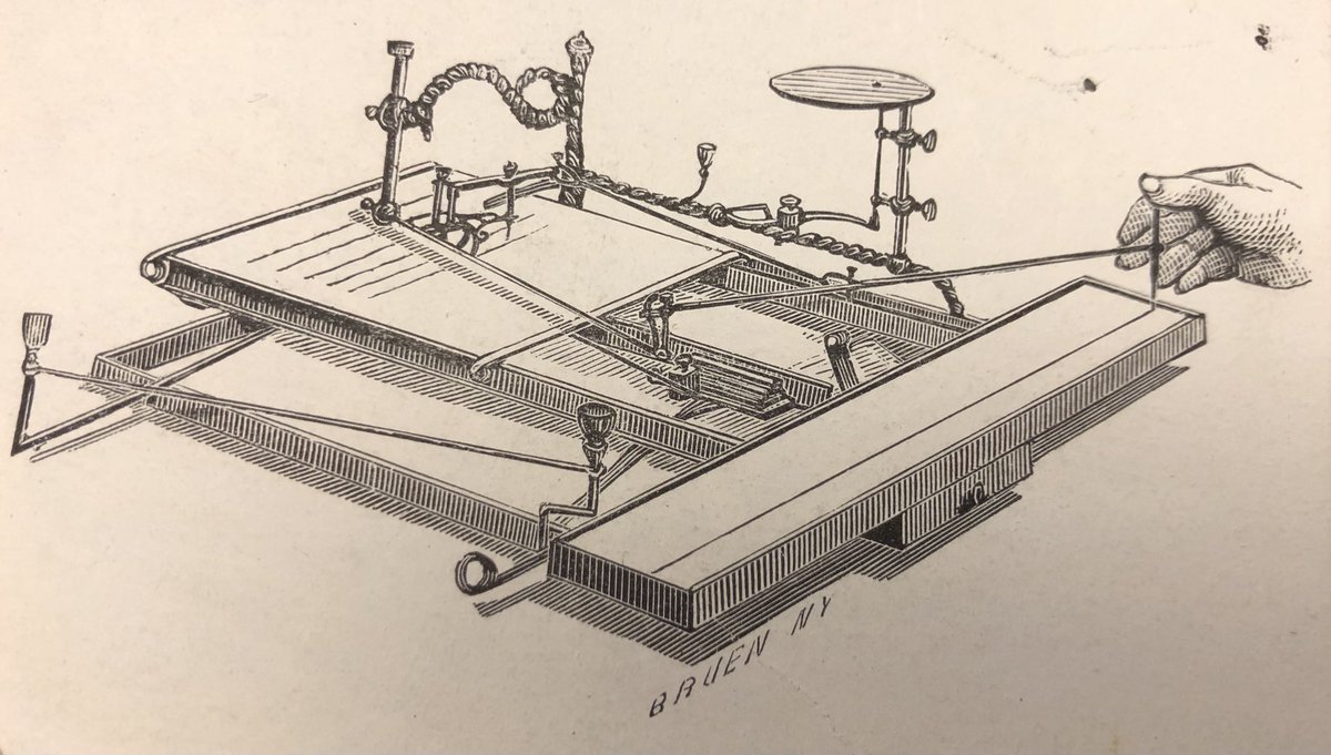queensarchives's tweet photo. Most #archives folks love old #officetechnology. I am still not entirely sure how this worked (even after doing some cursory #research ie #googledit) but would love to see one in action. #writingmachine #thurber #kaligraph https://t.co/rLqdGIbiNt