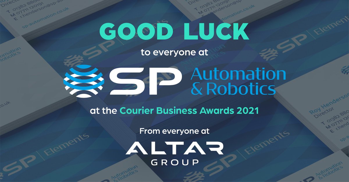 Best of luck to another one of our clients <a href="/sp_automation/">SP Automation & Robotics</a> at the @CourierBizAward, who have been nominated for the Most Innovative Business award! #CBA21 #Awards