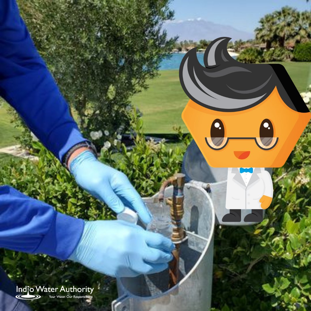 IndioWater's tweet photo. Professor Agua and our team are looking out for you! #DYK that our crews routinely test our water for the safety of our customers and community.

#YourWaterOurResponsibility https://t.co/NrFKaytDgQ