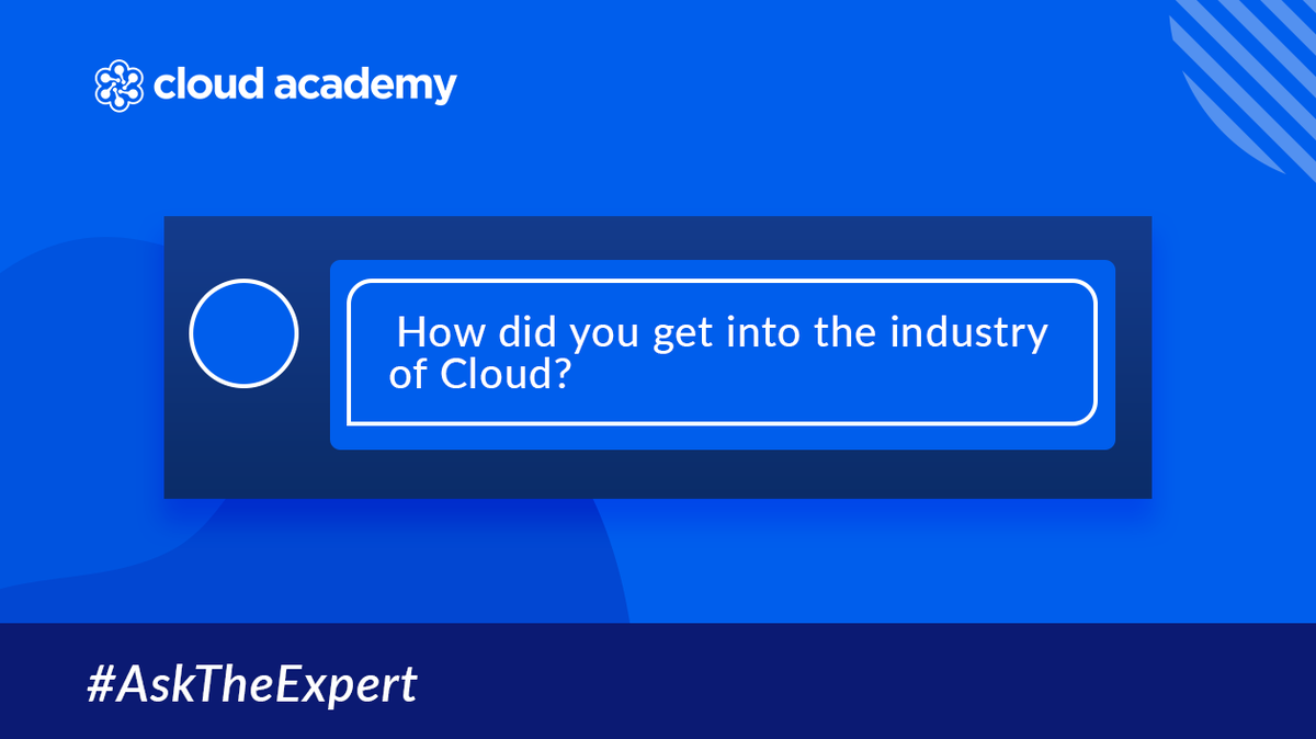 QANorthAmerica's tweet image. Another question coming in: “How did you get into the industry of Cloud?” 
@Stuart_A_Scott #AskTheExpert 👇

#AWS #AWSexpert #AWStraining #AWScertified #Cloud #CloudComputing