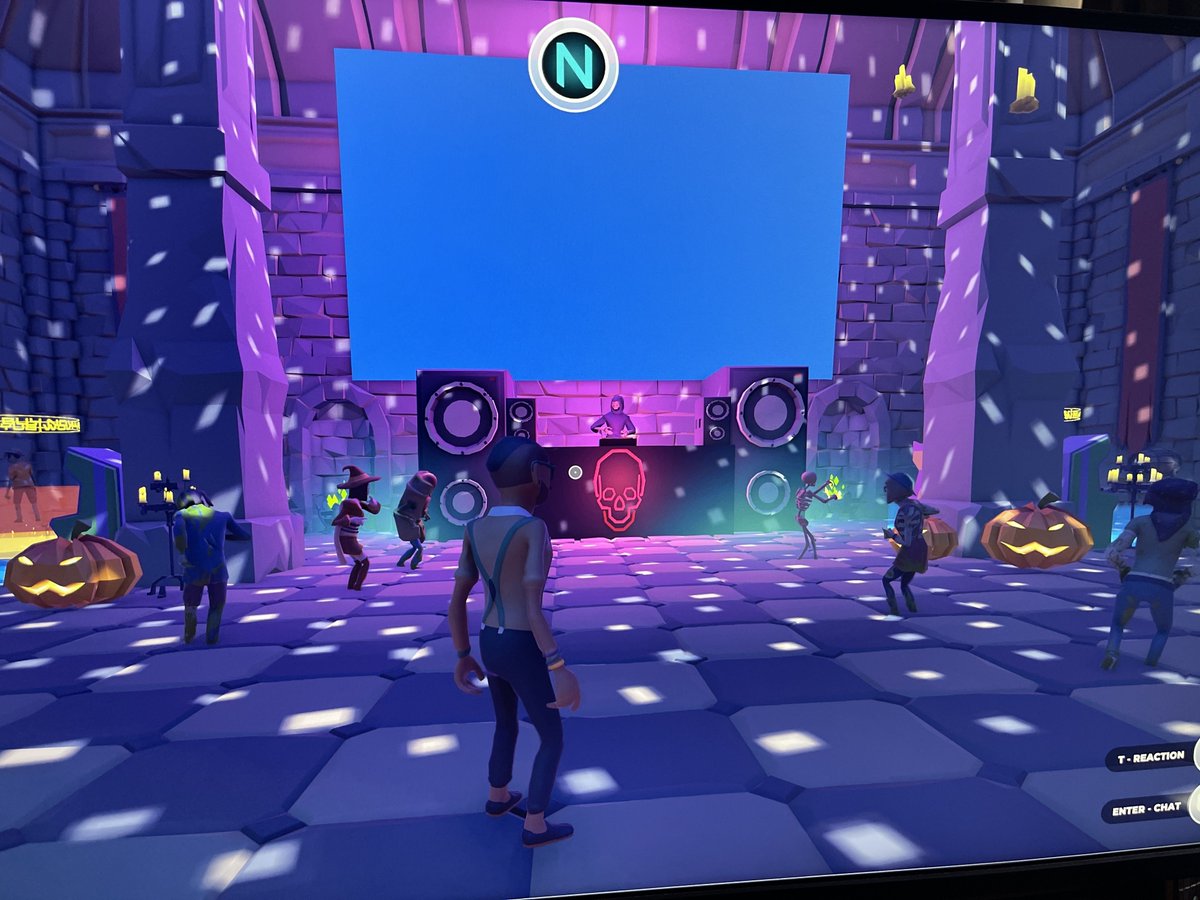 This is where you'll find DJ DLMT spinning discs at 10:30pm EST!!!

Join the madness!

Metaverse: thenemesis.io/@monstermash
More info: discord.gg/metamonsters

🎃👻🎃👻

#nft #nftcommunity #metaverse