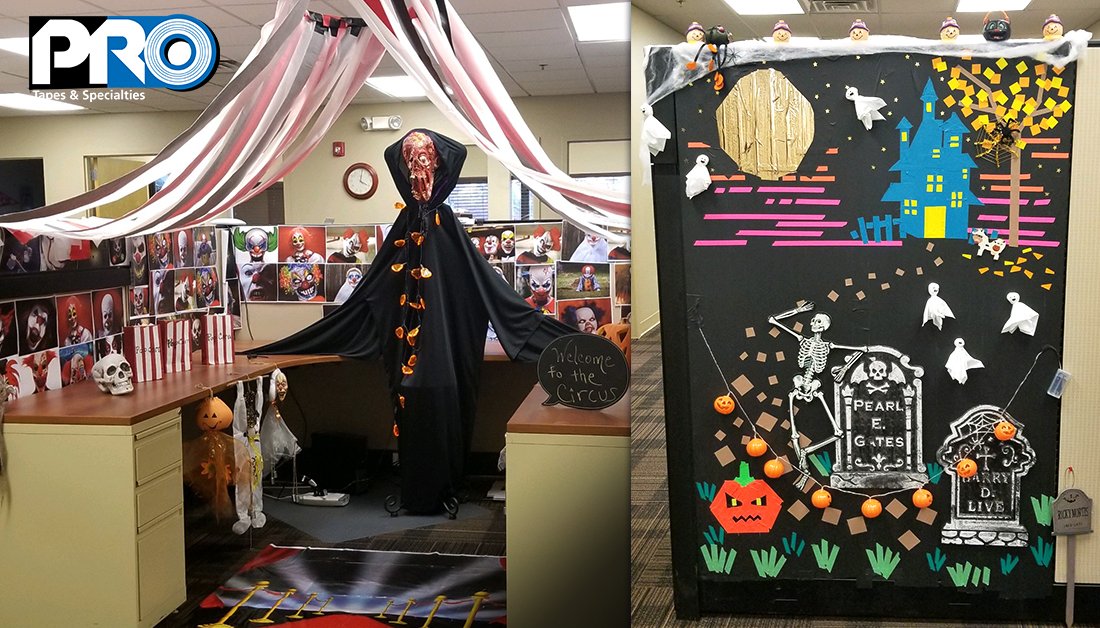 ProTapes's tweet photo. #TBT to the year we got really creative for Halloween with our cubicles here at Pro Tapes®! Assembled with tape, of course! 🦇 🎈
#ProGaff #UGlu #Halloween #HalloweenDecor #WorkLikeAPro and decorate like a Pro! At #ProTapes https://t.co/IakTLG69o8