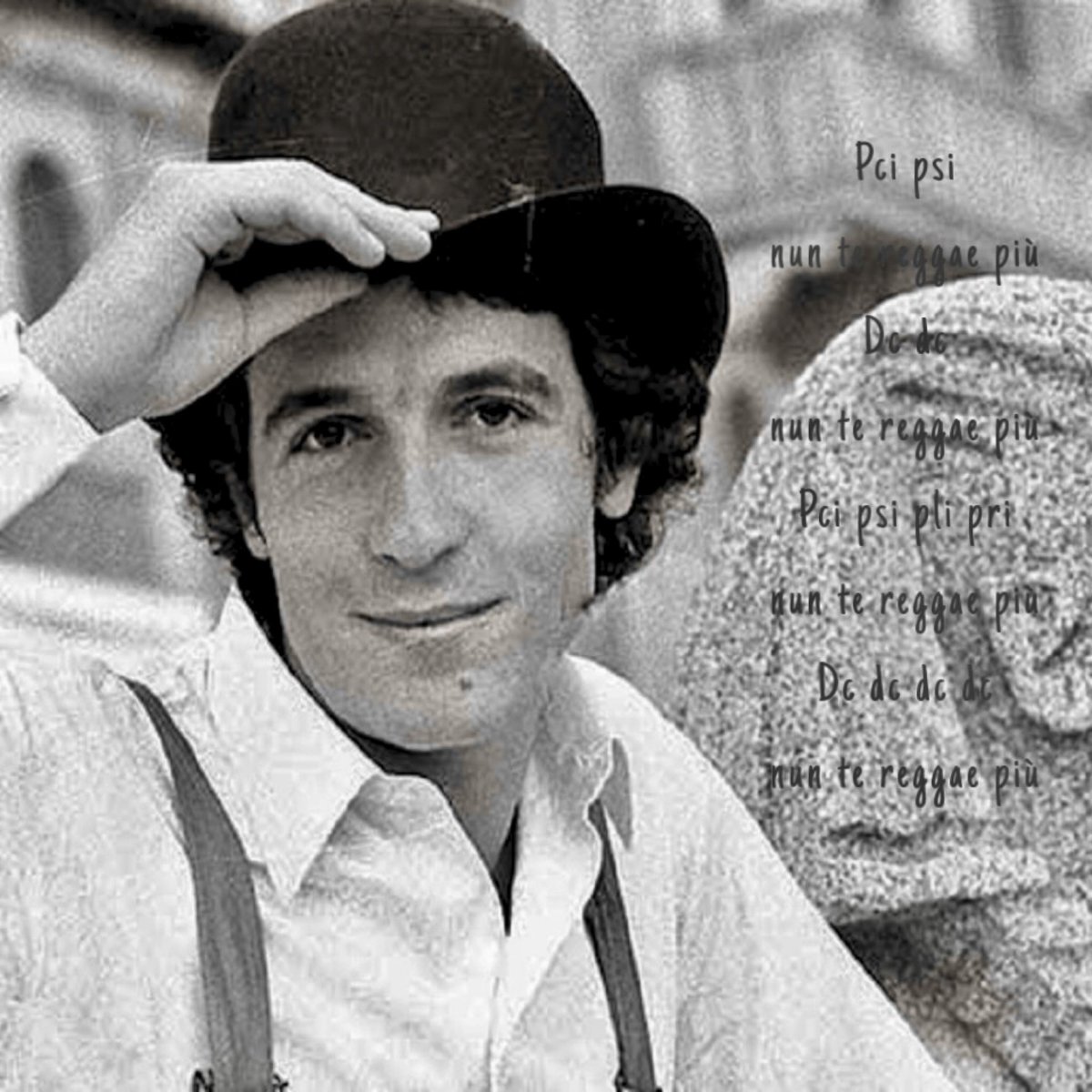 A mano a mano si scioglie nel pianto
Quel dolce ricordo sbiadito dal tempo
Di quando vivevi con me in una stanza
Non c'erano soldi ma tanta speranza
youtu.be/W6BnNa1J8gc

#ricordiamodomani #29ottobre 1950 nasce a Crotone Rino Gaetano