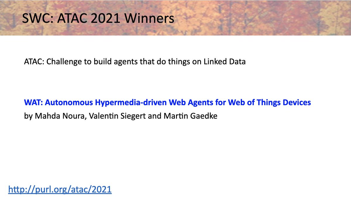 iswc_conf's tweet image. Congratulations to all winners of the 4 Semantic Web Challenges of #ISWC2021!!!
Smart Task smart-task.github.io
ATAC purl.org/atac/2021
SemRec semrec.github.io
SemTab cs.ox.ac.uk/isg/challenges…
#iswc_conf