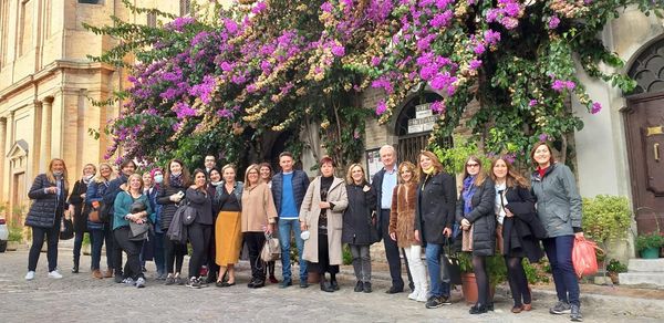 Code4europeP's tweet photo. Erasmus connects the people wherever you are. The teachers from Italy, Turkey, Portugal, Greece, Croatia, Poland are together for Code4Europe E+ project. We are in Corinaldo in Italy (Our Coordinator). https://t.co/nY2FwwyWSJ