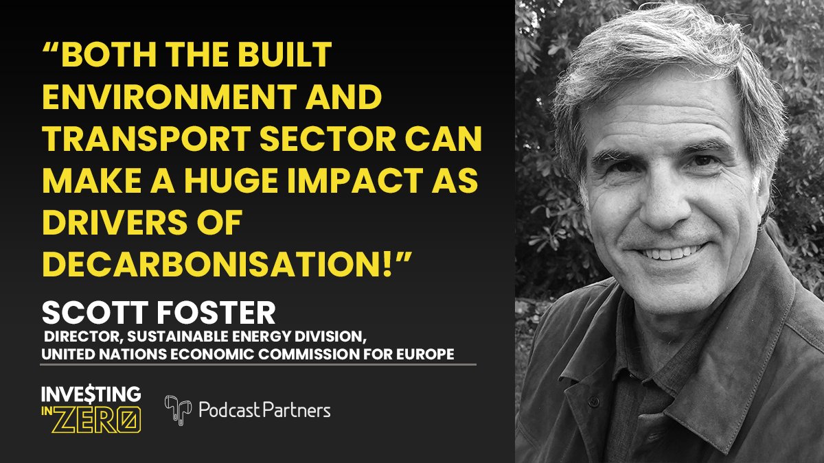 #tb Listen to our episode where host <a href="/Andy_Vesey/">Andy Vesey</a> has a discussion with director of the Sustainable Energy Division at <a href="/UNECE/">UNECE</a>, <a href="/fosternomad/">Scott Foster</a> about the important role transport is playing in global decarbonization.

🎧 Listen: investinginzero.fm/scott-foster
