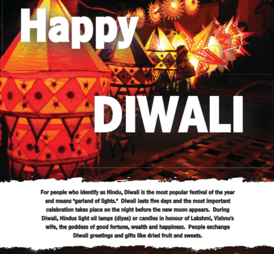 Happy Diwali to all DDSB families who are observing.