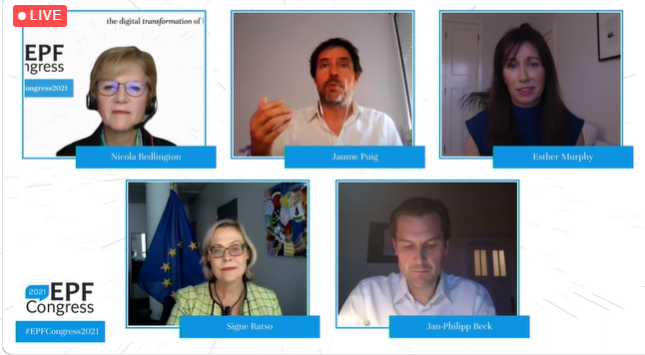 Some takeaways from this #EPFCongress2021 PLENARY: 
✅Continue to engage
✅Increase accessibility
✅Foster greater collaboration
✅Work hard to strengthen partnerships

🙌Thanks to <a href="/EITHealth/">EIT Health</a> and to <a href="/NABedlington/">Nicola Bedlington</a> <a href="/InclusionPlease/">Esther Murphy</a> <a href="/ratsosi/">Signe Ratso</a> <a href="/jaume_pro/">Jaume Puig Adamuz</a> Jan-Philipp Beck <a href="/05Yap/">Mei Lin Yap</a>