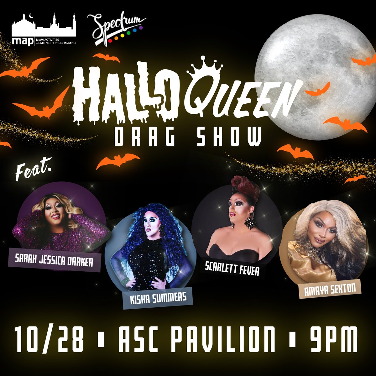 Miami MAP (@miami_map) on Twitter photo Join us tonight at 9 pm in the Armstrong pavilion for a HalloQueen Drag Show!! We cannot wait to see you there!ππ¦ Join us tonight at 9 pm in the Armstrong pavilion for a HalloQueen Drag Show!! We cannot wait to see you there!ππ¦