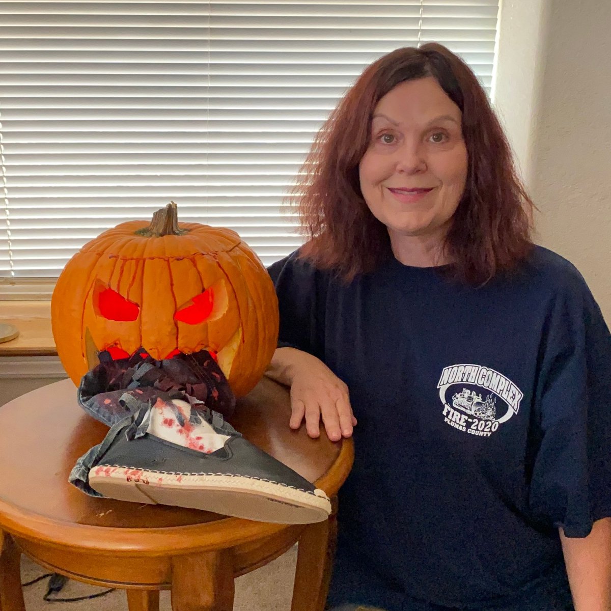 Congratulations to our Pumpkin Carving Contest Winner, Tamara Parness!  Tamara has chosen to receive her $50 gift certificate from Jeffrey's Pub &amp; Grub.  Well done, Tamara!  #pumpkincarving #halloween #quincyca #plumascounty