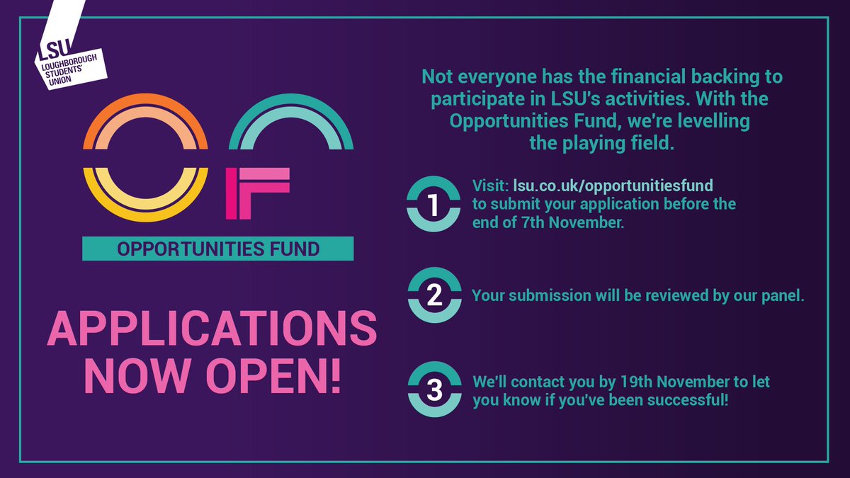 We want everyone to have the opportunity to participate in Athletic Union activity. Now, students can apply for financial support for their club membership, sport kit and equipment, as part of The Opportunities Fund provided by the LSU.