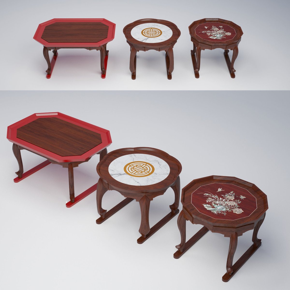 bluei193's tweet photo. First tweet. First 3D model I choose to start a project as a freelance 3D artist.
It's called name "Soban" (Korean: 소반; Hanja: 小盤) -are small tray-like tables, I was impressed by it during a trip in Korea.
U can see my work at #CGtrader #Turbosquid
#korean #ancient #furniture https://t.co/DiqPmi539x