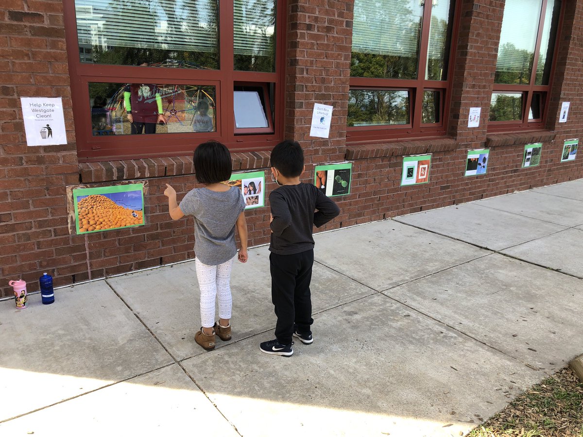 Excited to try a fall story walk! <a href="/WestgatePreK/">Westgate PreK</a> students are checking  it out!