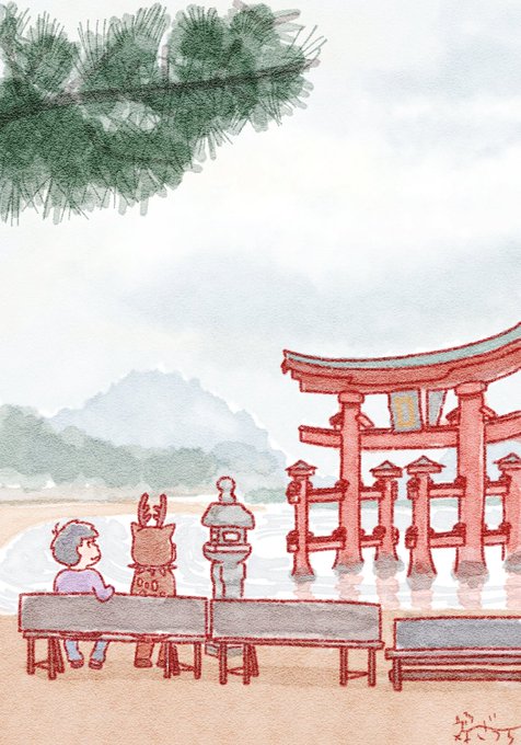 厳島神社のtwitterイラスト検索結果