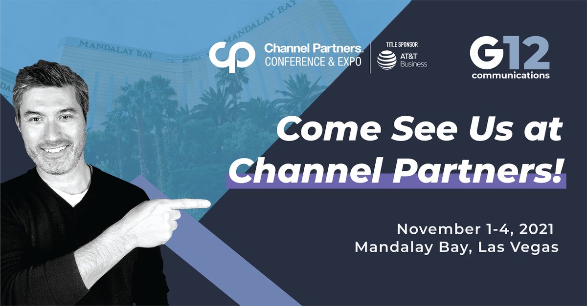 G12COM_COM's tweet photo. Are you headed down to Channel Partners Events in Vegas next week? Let's meet up - schedule a meeting today for a quick conversation on why you should partner with G12 communications.

Book Here >>> https://t.co/BkffcT97AI

#CPExpo #G12Com #ChannelPartners https://t.co/OC468tNCAe