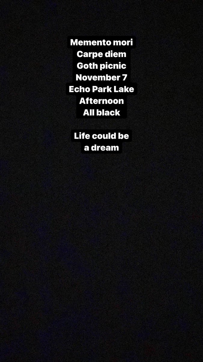 lisaderrickfin1's tweet image. #losangeles #goth #daygoth #gothpicnic #echopark #mourningparty #celebratethosedeaduntimely #lifecouldbeadream @ArdenWolves @PleasantGehman1 @LinaLecaro @queenie_posiez @LATACO  @babymagick93 @popantipop