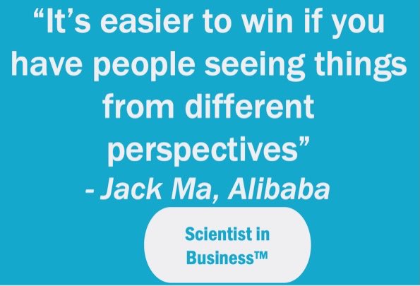 One secret ingredient of winning teams is that they have people from different disciplines / different perspectives.
And leverage each other’s perspective. 
#winning #innovation #differentperspectives #crossfunctional #crossfunctionalteams #breakthrough #careers #careerpath