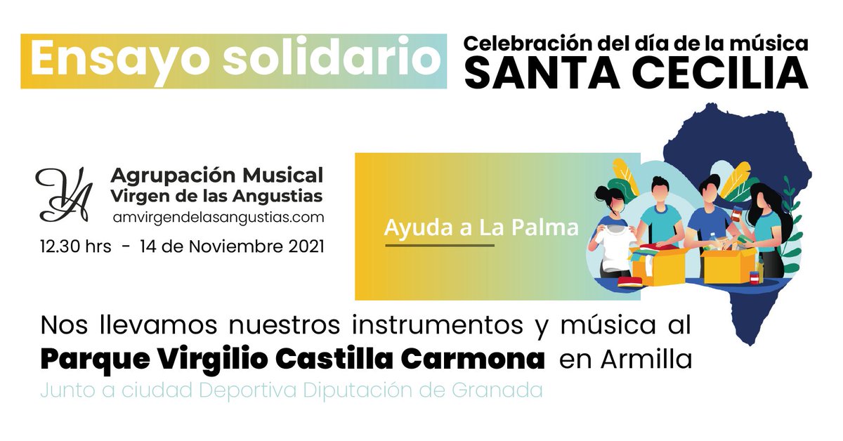 AMVAngustias's tweet photo. 𝐄𝐥 𝐩𝐫ó𝐱𝐢𝐦𝐨 𝟏𝟒 𝐝𝐞 𝐧𝐨𝐯𝐢𝐞𝐦𝐛𝐫𝐞 𝐭𝐞𝐧𝐞𝐦𝐨𝐬 𝐮𝐧𝐚 𝐜𝐢𝐭𝐚 📅⁣

Nos encontraremos en el 𝐏𝐚𝐫𝐪𝐮𝐞 𝐕𝐢𝐫𝐠𝐢𝐥𝐢𝐨 𝐂𝐚𝐬𝐭𝐢𝐥𝐥𝐚 𝐂𝐚𝐫𝐦𝐨𝐧𝐚 a las 𝟏𝟐.𝟑𝟎 𝐡𝐫𝐬. Con motivo de la festividad próxima de santa Cecilia, la onomástica de los músicos. https://t.co/RQgqJEgzw1