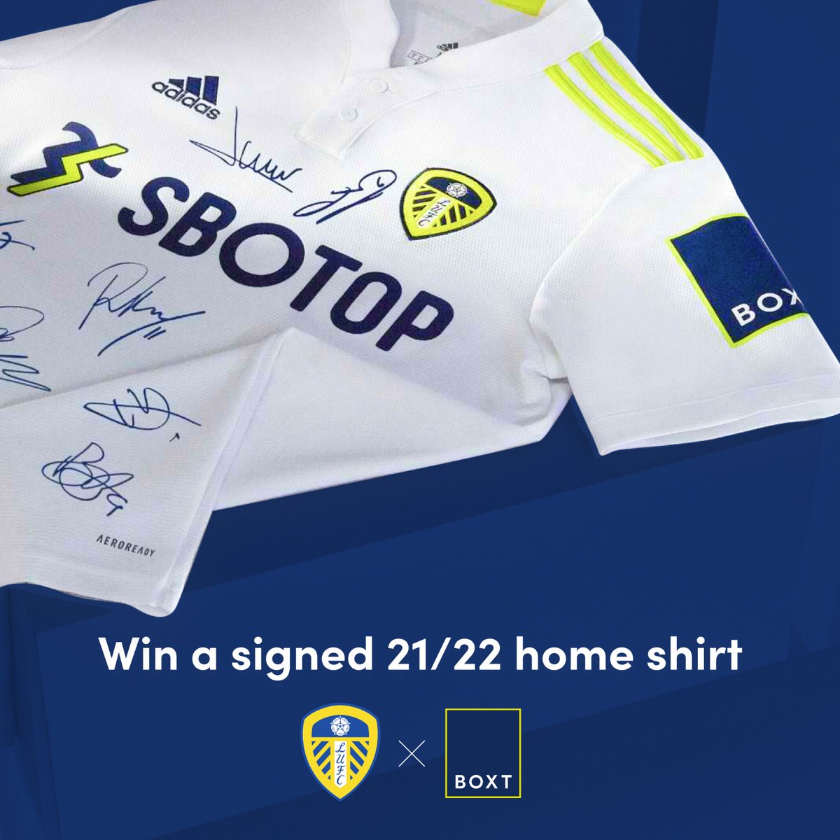 LUFC's tweet image. 🎁 Win a signed 21/22 #LUFC home shirt courtesy of @weareboxt! To enter retweet and tag a friend. T&amp;amp;Cs apply. Competition ends 3/11/21