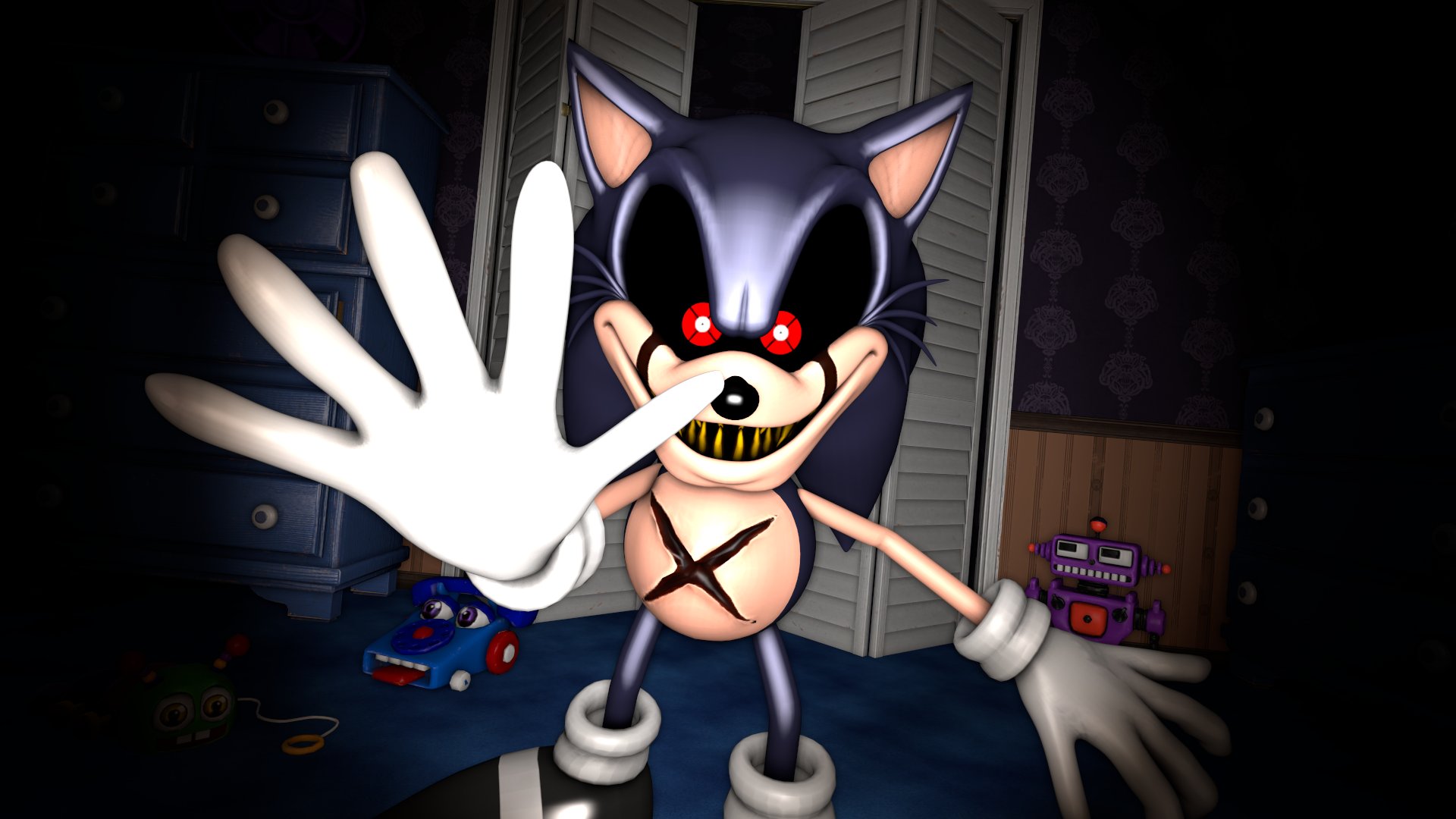 Toonfan91 on X: Here's what I've been using for my Twitter banner since  the start of October. All I'll say about it is, if Sonic.EXE was in  #FNAF4, the game would be
