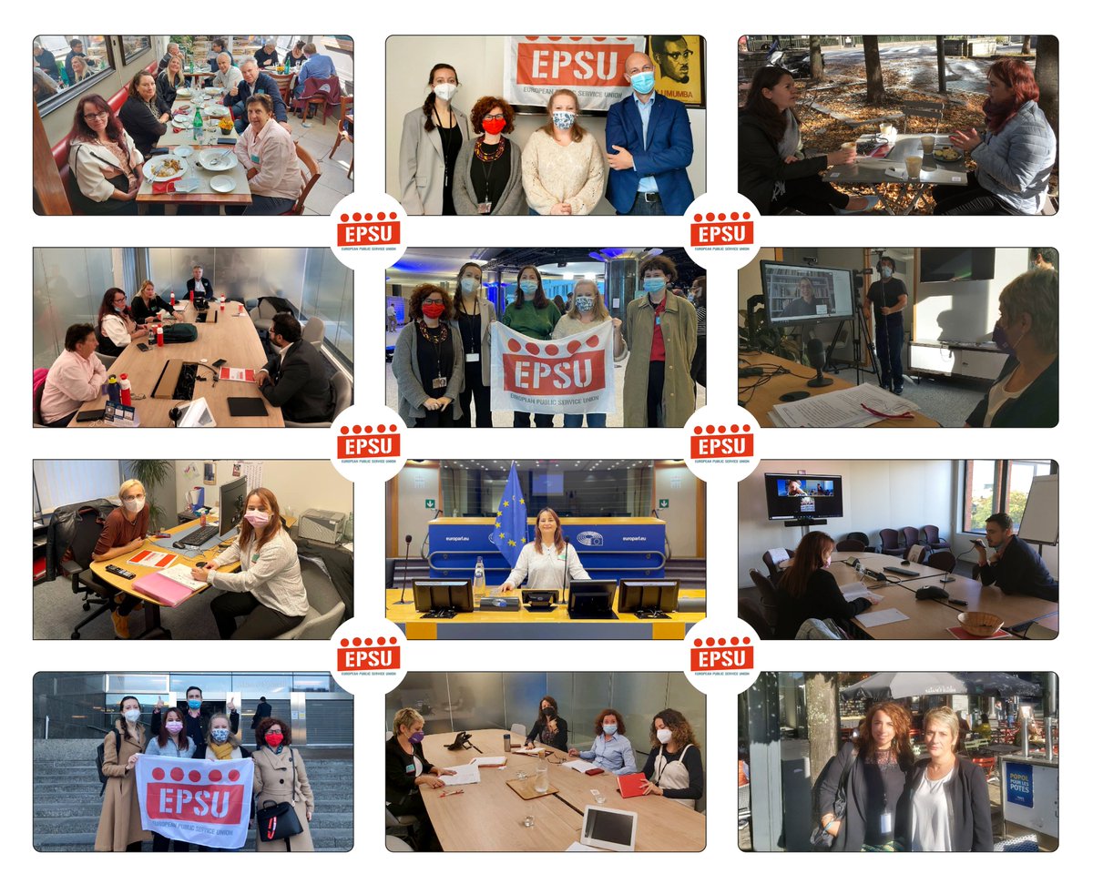 EPSUnions's tweet photo. 📢Care workers took over the European🇪🇺Parliament today!

👩🏽‍⚕️👨🏽‍⚕️EPSU delegation met with MEPs to discuss the problems of care workers and the future of the sector.

🔥We demand investment and decent work in #care.

#CAREday21 • #InvestInCare • #MakeCarePublic https://t.co/euCoTFXRvJ
