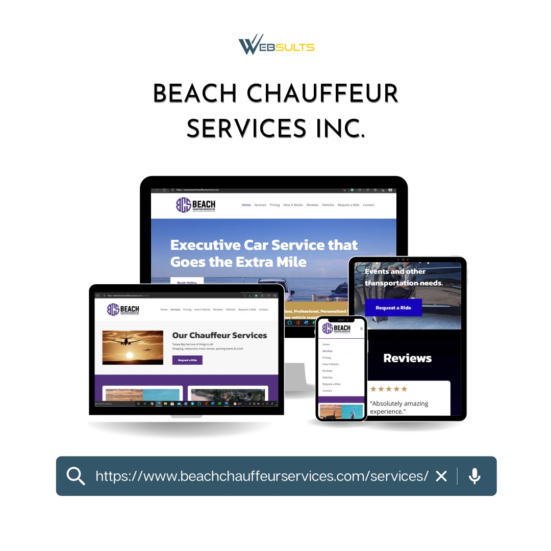 websults's tweet photo. Review from Beach Chauffeur Services, Inc. speaks for itself 😁👇

“Wow, do not know where to begin. Websults process is awesome, so if you are looking for a no-nonsense type of web designer give them a call today! You will NOT be disappointed. 5 stars for sure!”
-Lance Greene https://t.co/Z97oifFzmf