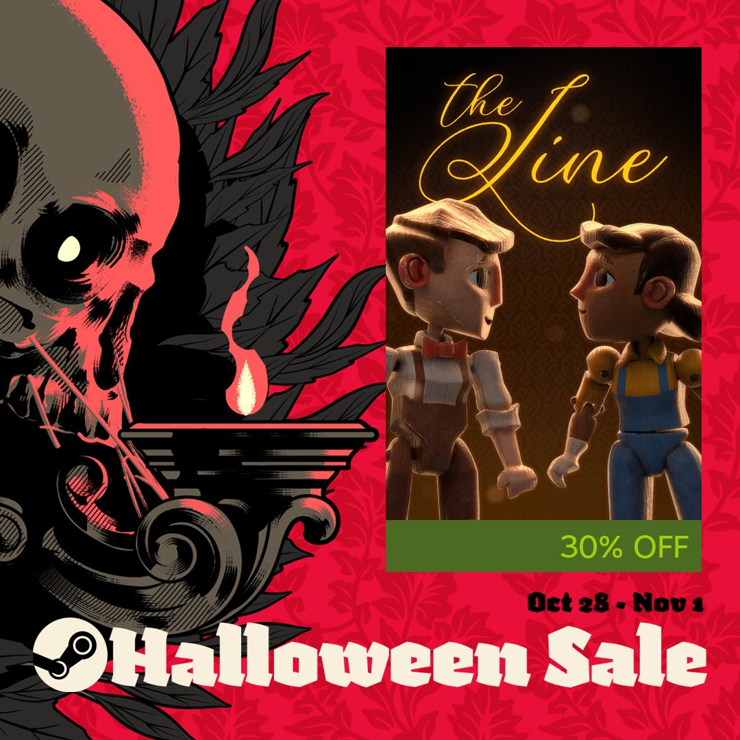 It's spooky season, but not for your wallet! 🎃

You have from OCT 28th to NOV 1st to grab this candy-sweet deal and get The Line with 30% OFF on <a href="/Steam/">Steam</a>!

Don't let this chance pass through you like a ghost!👻

➡️ bit.ly/2ZwSdCD

--
#IndieGame #VRgame
