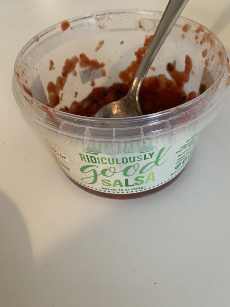GuancialeTina's tweet photo. I literally just bought this 1 hour ago! Should always buy 2! #ridiculouslygoodsalsa https://t.co/BHo844bq6Q
