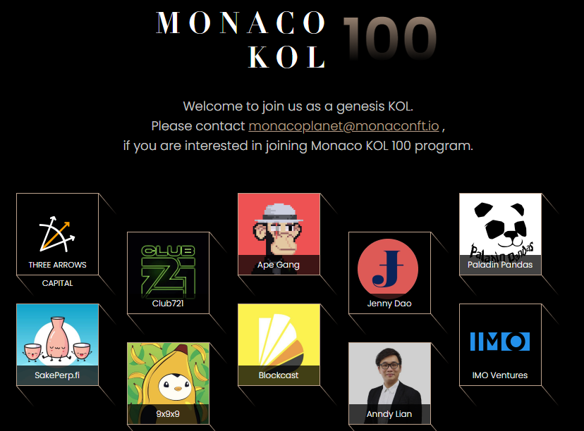 Monaco Planet (@monacoplanet) on Twitter photo Today is KOL day and <a href="/MonacoPlanet/">Monaco Planet</a> officially announces the 100 KOL list!
The 100 KOLs are the genesis content creators and form the backbone of Monaco #Socialfi platform as tech genius, opinion leaders, artists, and true believers of decentralization.
monaconft.io/kol Today is KOL day and <a href="/MonacoPlanet/">Monaco Planet</a> officially announces the 100 KOL list!
The 100 KOLs are the genesis content creators and form the backbone of Monaco #Socialfi platform as tech genius, opinion leaders, artists, and true believers of decentralization.
monaconft.io/kol