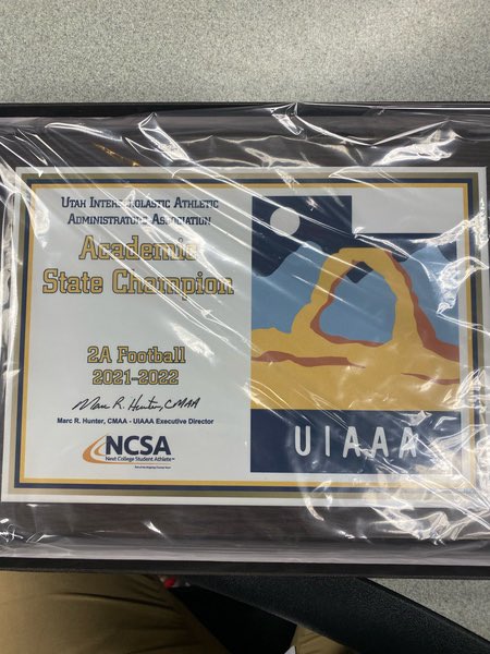 Nice work Team. This is one to be proud of. Academic State Champs #84511 #relentless #sjh #sjhbroncos