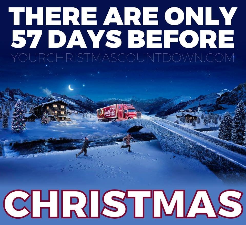 57 MORE DAYS BEFORE  #CHRISTMAS!
 🕒 YourChristmasCountdown.com 🎄🎅
