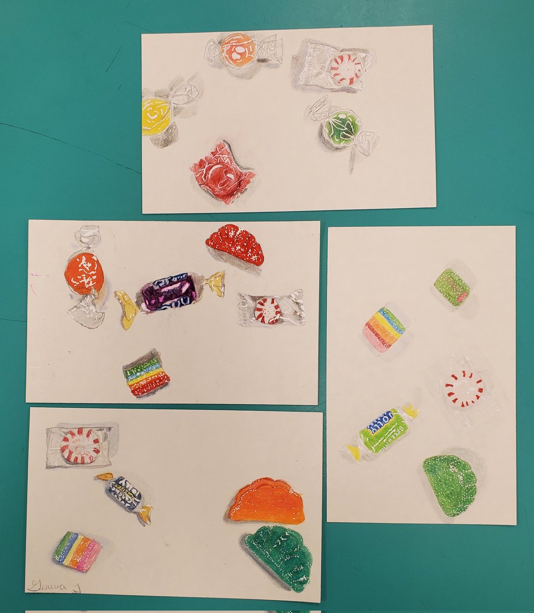 WindsorNAHS's tweet photo. Art 2 candy drawings https://t.co/pjg5NkpU2J