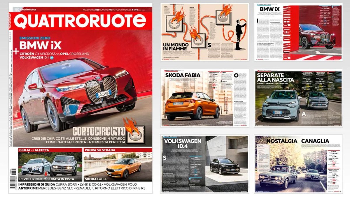 #Quattroruote di #novembre è disponibile in Digital Edition e ti aspetta in edicola: scopri tutti i contenuti e l’allegato QProve elettriche  -->  bit.ly/3EufPGZ   #nuovoQuattroruote #auto #elettriche
