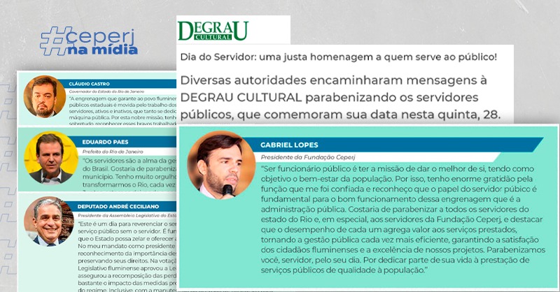 OficialCeperj's tweet photo. Neste Dia do Servidor, o presidente da Fundação Ceperj, Gabriel Lopes, foi convidado para conceder uma entrevista super bacana para o @degraucultural.

Parabéns a todos os servidores por esta data! 😊👏

#fundacaoceperj #govrj #diadoservidor #entrevista https://t.co/vebljTFO7L