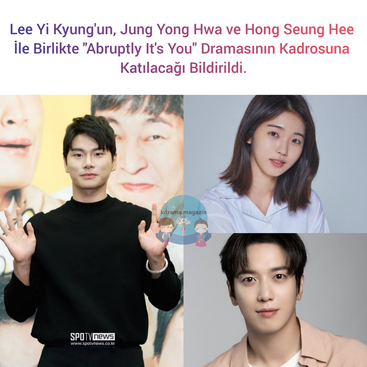 kdrama_magazin's tweet photo. #LeeYiKyung'un, #JungYongHwa ve #HongSeungHee İle Birlikte #AbruptlyItsYou Dramasının Kadrosuna Katılacağı Bildirildi.
🗓Yayın kesinleşmedi.
#WithoutEnd https://t.co/3saOsdxUva