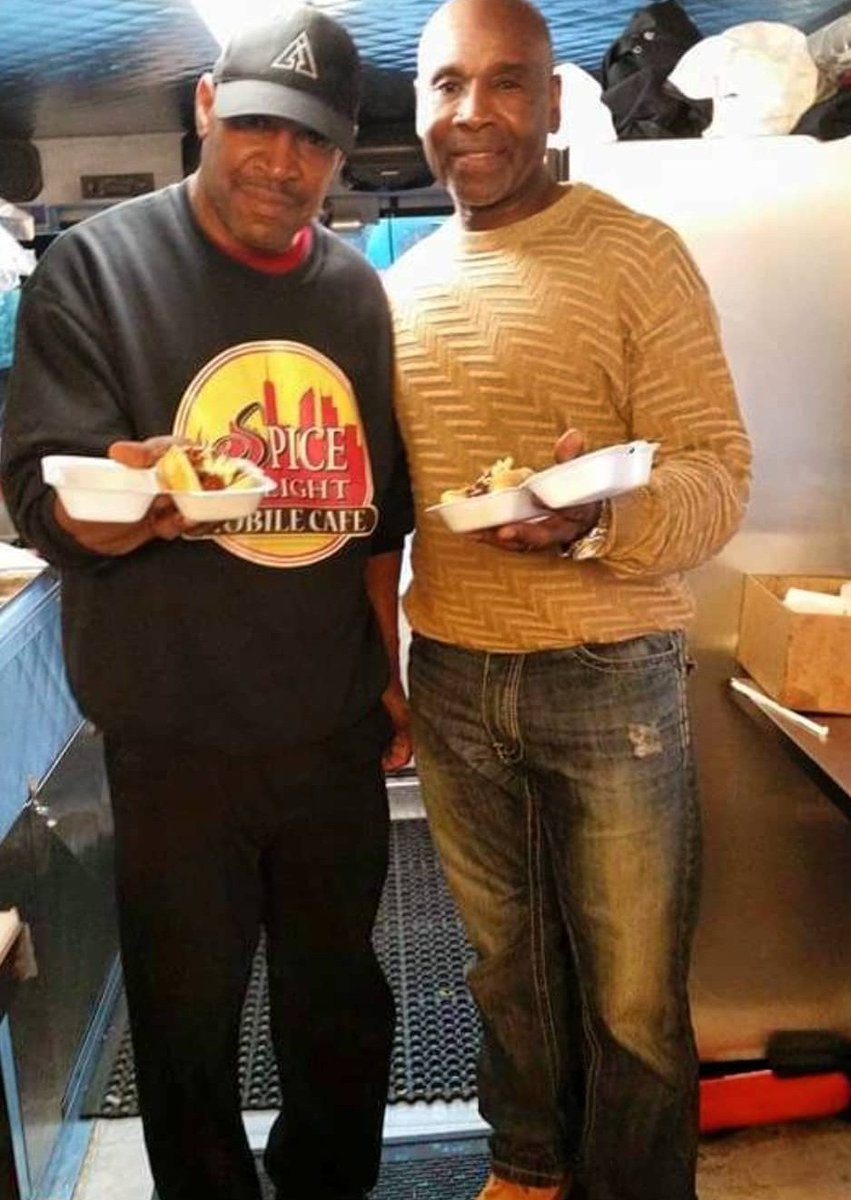 #TBThursday Quick pic with me and Bishop McCarter on the Spice Delight Mobile Cafe Food truck at the Greater Cleveland Fall Festival 🌭 😋
